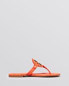 Tory Burch Logo Thong Sandals Miller - Lyst