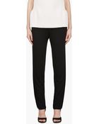 3.1 Phillip Lim Black Silk Piped Trousers - Lyst