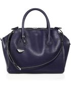 Rebecca Minkoff Perry Textured-Leather Satchel - Lyst