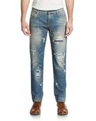 Dolce & Gabbana Distressed Straight-Leg Jeans - Lyst