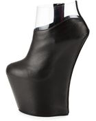 Giuseppe Zanotti Platform Wedge Leather Bootie - Lyst