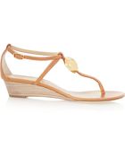 Giuseppe Zanotti Carmello Leather Wedge Sandals - Lyst