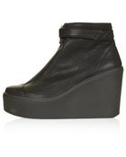 Topshop Hoola Zip Front Wedges - Lyst