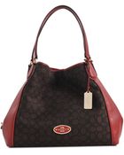 Coach Signature Edie Shoulder Bag - Lyst