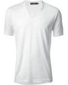 Dolce & Gabbana Classic V-neck T-shirt - Lyst