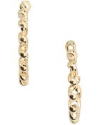 Kenneth Jay Lane Gold Squiggle Hoop Earring - Lyst