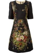 Dolce & Gabbana Floral Brocade Shift Dress - Lyst