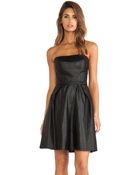 Thakoon Addition Strapless Leather Dress - Lyst