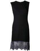 McQ by Alexander McQueen Lace Trim Dress - Lyst