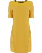 Oasis Textured Chiffon Trim Shift Dress - Lyst
