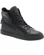 Giuseppe Zanotti Mono Stud High Top Sneaker - Lyst