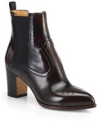 Maison Margiela Brushed Patent Leather Ankle Boots - Lyst