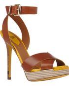 Fendi Claire Ankle-Strap Platform Sandals - Lyst