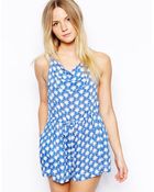 Pepe Jeans Floral Romper - Lyst