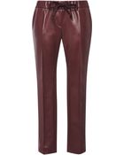 Christopher Kane Burgundy Drawstring Trousers - Lyst