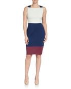 St. John Colorblock Milano Knit Dress - Lyst