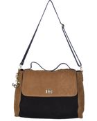 Stefanel Large Suede Leather Bag - Lyst
