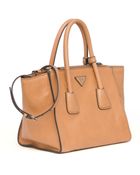 Prada Glace Calf Twin Pocket Tote Bag - Lyst