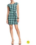 Banana Republic Factory Print Cap-Sleeve Dress - Lyst