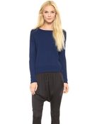 Tess Giberson Slouchy Sweater with Stitching Blue - Lyst