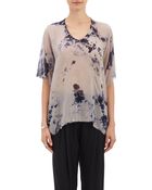 Raquel Allegra Tie-Dye Chiffon Top - Lyst