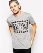 Asos T-Shirt With 1982 Print And Linen Blend Relaxed Fit - Lyst
