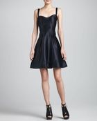 Zac Zac Posen Satin Fit & Flare Dress - Lyst
