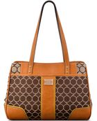 Nine West 9s Mixed Media Medium Shopper - Lyst