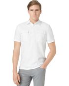Calvin Klein Double Pocket Slub Polo - Lyst