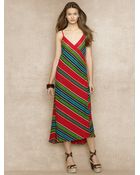 Ralph Lauren Blue Label Sleeveless Wrap Sweater Dress - Lyst