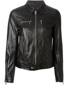 R13 Zip Leather Jacket - Lyst