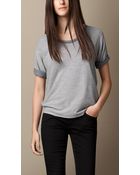 Burberry Reversible Contrast Fabric T-Shirt - Lyst