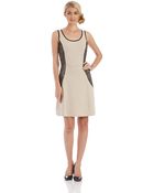 Kensie Lace Accented Fit and Flare Dress - Lyst