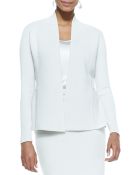 Eileen Fisher Silk-Cotton Peplum Jacket - Lyst