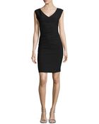 Diane von Furstenberg Sleeveless V-Neck Asymmetric-Seamed Dress - Lyst