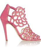Oscar de la Renta Gladia Cutout Leather Sandals - Lyst