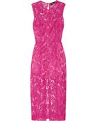 House Of Holland Embroidered-Lace Midi Dress - Lyst