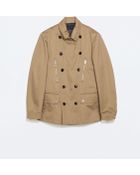 Zara Double-Breasted Trench Coat - Lyst
