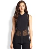 Equipment Emmet Sheer Silk Swiss Dot Shirt - Lyst