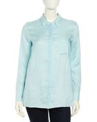 Nydj Long-Sleeve Linen Blouse - Lyst
