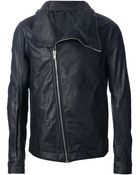 Rick Owens Funnel Neck Biker Jacket - Lyst