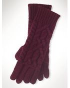 Ralph Lauren Black Label Aran-Knit Cashmere Gloves - Lyst