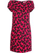 Saint Laurent Heart Print Dress - Lyst