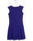 Mango Textured Dress - Lyst