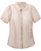 RED Valentino Lace Detail Blouse - Lyst