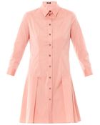 Jil Sander Navy Techno Stretch Poplin Shirt Dress - Lyst