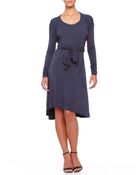 Donna Karan New York Tie-Front Trapeze Dress - Lyst