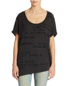 Free People Oversized Scoopneck Tee - Lyst
