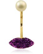 Delfina Delettrez Glittered Lips & Pearl Mono Earring - Lyst