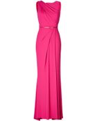 Elie Saab Draped Evening Gown With Back Cut-Outs - Lyst
